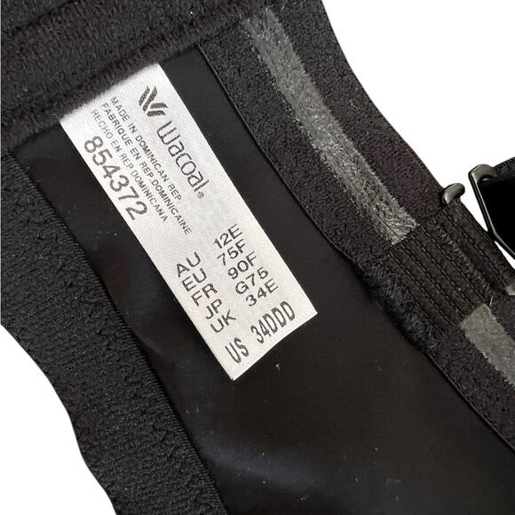 *NWOT Wacoal 854372 Staying Power Wire Free Strapless Black Bra – 34DDD - Picture 7 of 7